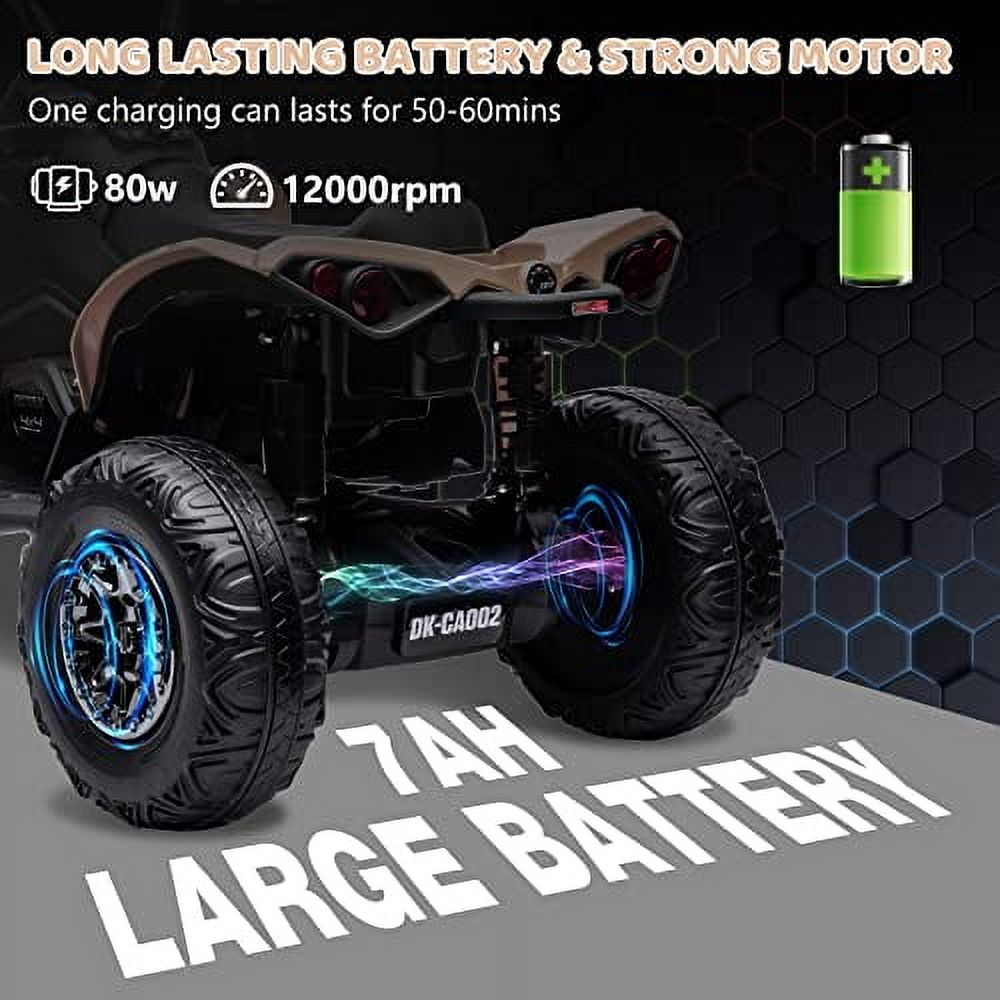 Kids ATV, 12V Ride on Toy Car Bombardier Licensed BRP Can-am 4 Wheeler ...