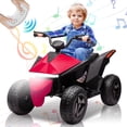 thumbnail image 1 of Kids ATV 4 Wheeler 24V, Ride on Toys Electric Car for Ages 3+ Toddlers Boys Girls with Remote Control, LED Headlights, Bluetooth, Music Player, Pink, 1 of 9