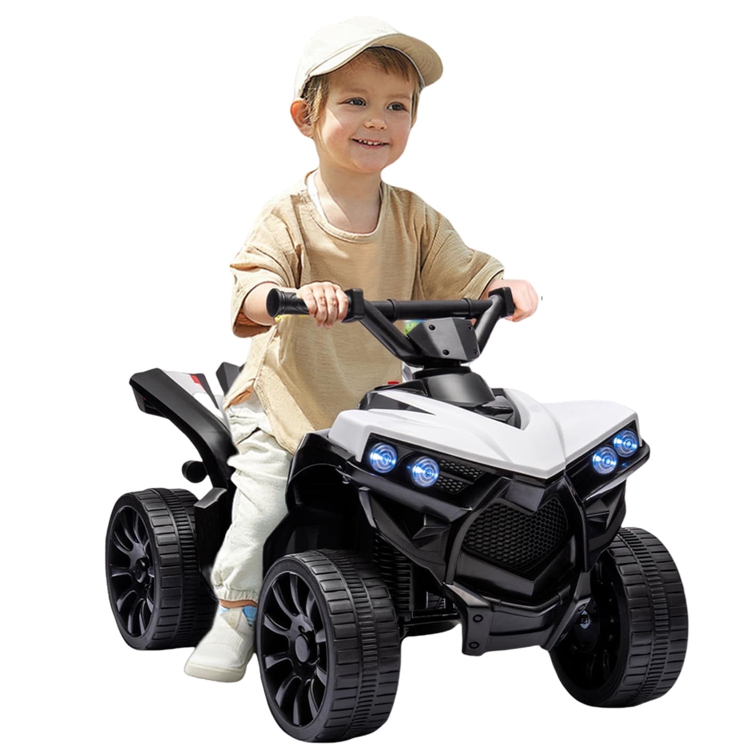 Kids ATV 4 Wheeler,6V Ride-On ATV Car Toy for Children Ages 1-5, 1.8 Mph Max Speed, Music,Led Lights,Electric Vehicle Quad Car for Kids
