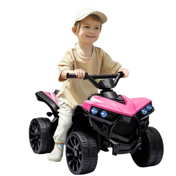 Kids ATV 4 Wheeler, 6V Ride-On Car Toy for Children Ages 1-5, 1.8 Mph Max Speed, Music,Led Lights,Electric Vehicle Quad Car for Kids