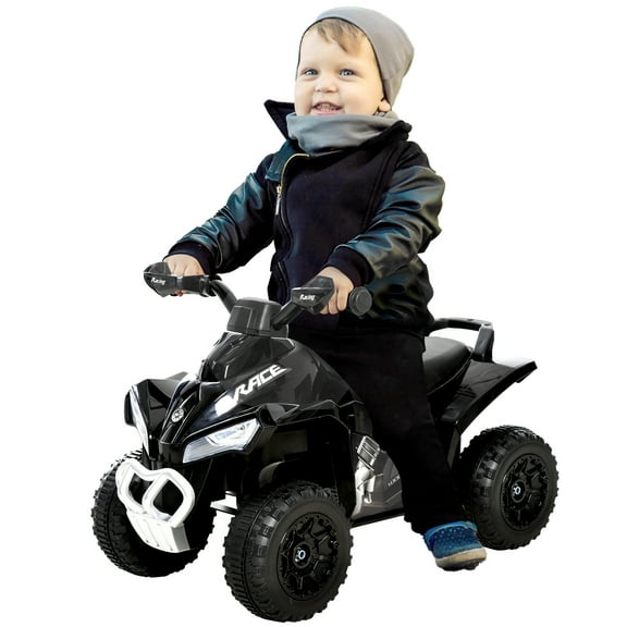 Kids ATV Ride On Toy Foot-to-Floor Sliding Car with LED Headlights & Music Toddler Push Riding Toy for Ages 18-36 Months Indoor Outdoor Play