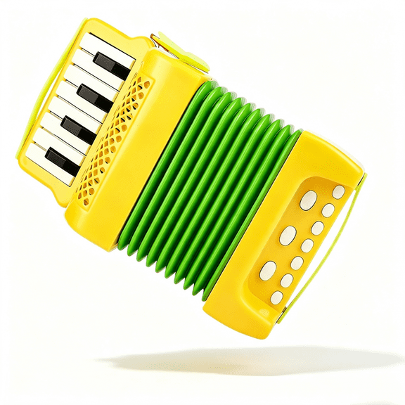 Kids Accordion 10 keys Button Accordion Musical Toy Mini Musical Instruments Children Gfits for Kids Toddlers Beginners - Yellow