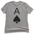 thumbnail image 1 of Kids Ace Of Spades T-shirt, Youth Kids Boy Girl T-Shirt, Cute Ace T-shirt, Cards Shirt, Poker Shirt, Dark Heather Gray, Large, 1 of 4