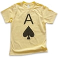 thumbnail image 1 of Kids Ace Of Spades T-shirt, Youth Kids Boy Girl T-Shirt, Cute Ace T-shirt, Cards Shirt, Poker Shirt, Yellow, Medium, 1 of 4