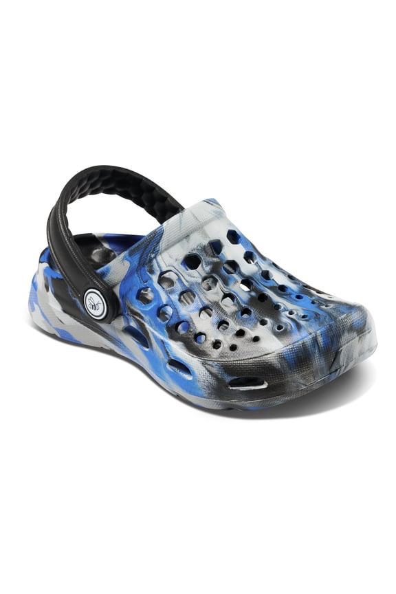 Kids Active Clog Marbled Blue and Grey/Black
