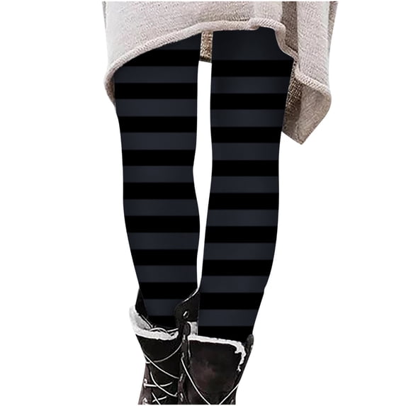 Kids Active Dance Running Yoga Tights New Halloween Leggings for Toddler Girls Casual Fashion Striped Print Soft Tights Elastic Yoga Pants Dark Gray 3 Years