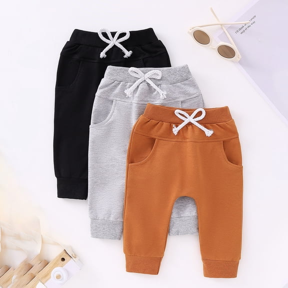 Kids Active Joggers Athletic Pants Sweatpants Boys Girls Size 18-24M Pants