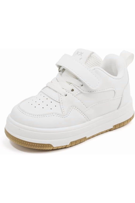 Kids Active Play Shoes – Premium White Upper with hook and loop fastener Closure & Rubber Traction Outsole