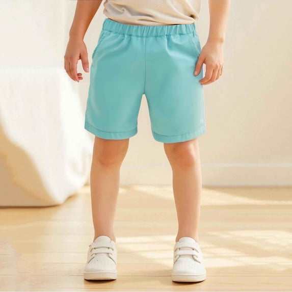 Kids Active Shorts Loose Fit Green Shorts Elastic Summer Toddler Girl Clothes 18-24 Months