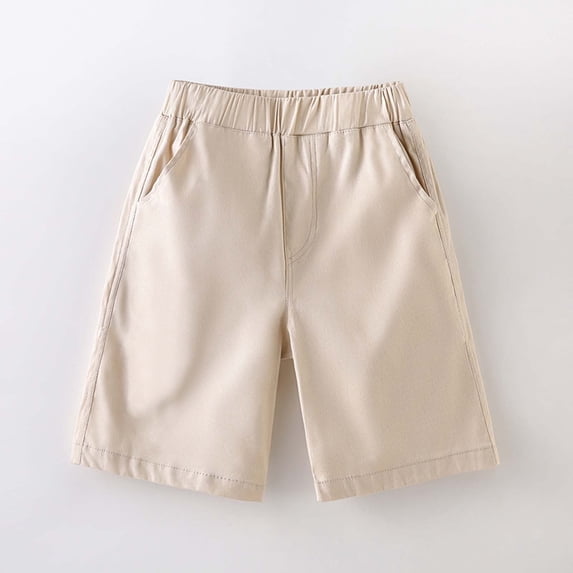 Kids Active Shorts Loose Fit Khaki Shorts Elastic Waist 15-16 Years Girl Clothes