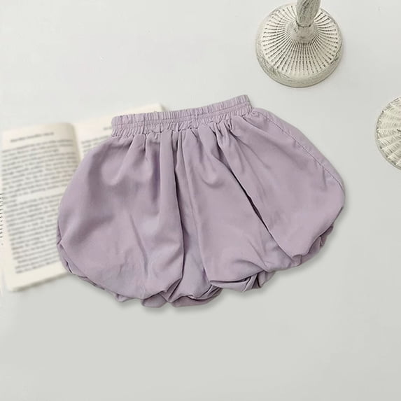 Kids Active Shorts Pull on Purple Shorts High Waisted Boys 12-18 Months Clothes