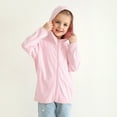 thumbnail image 1 of Kids Active Zipper Sun Protection Jacket Full-Zip Long Sleeve Baby Hooded Poncho for Girls 5-6 Years, 1 of 5