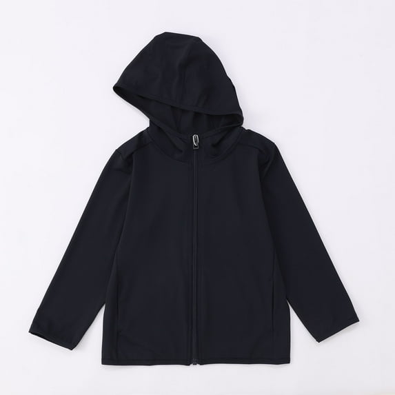 Kids Active Zipper Sun Protection Jacket Full-Zip Long-Sleeve Outwear Breathable Coat Jacket for Boys 9-10 Years