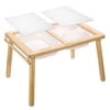 Sweet Time Kids Activity Table with Storage Bin, Pine Wood Montessori Toddler Sensory Table for Study and Play