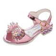 thumbnail image 1 of Kids Adjustable Hook Loop Strap Sandals Lightweight Breathable Summer Footwear For Boys Girls Casual Girls Sandals Pink 35, 1 of 4