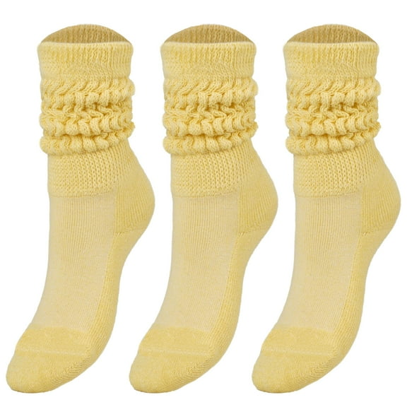 Kids' Adjustable Knee Socks 3-Pack - Cotton Blend Slouch Socks for Ages 3-15 (3 Size Options)
