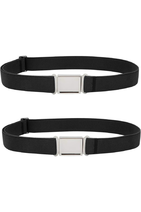 Kids Adjustable Magnetic Belt Boys Girls Elastic Belt with Easy Magnetic Buckle for Back to School Girls