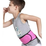 Kids Adjustable Waist Belt Brace Support Ballet Dance Protector Abdominal Band for Back (Red)