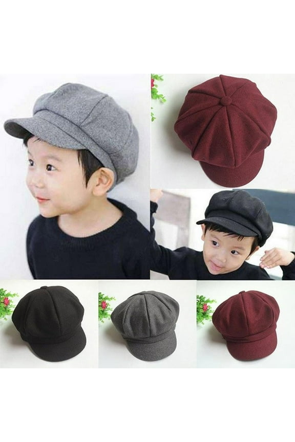 Kids Adult Newsboy Cap Warm Cotton Visor Beret Hats Soft Cotton Painters Octagonal Newsboy Hats Flat caps