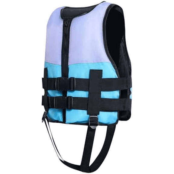 Kids and Adult Swim Jackets 50 to 126 lbs Dual Buckles, Zipper and Crotch Strap Ski Vest Lightweight PFD Perfect for Kayaking, Fishing, Paddle Board(Blue,Purple)$$Sport & Recreation Other