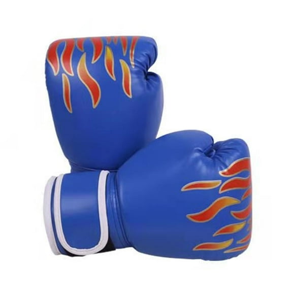 Kids Adults Boxing Gloves PU Leather Thai caseing Thai Punching Heavy Bag Sparring Kickboxing Gloves Mesh Breathable , Blue , Adult Blue Adult