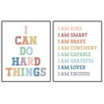 thumbnail image 1 of Kids Affirmations, Kids Wall Art, Classroom Wall Decor, Playroom Posters, Boho Nursery Decor, I Am Kind, I Can Do Hard Things, Kids Room Decor, UNFRAMED Prints Set of 2 (8"x10"), 1 of 7