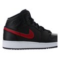 thumbnail image 1 of Kids Air Jordan 1 Mid GS Black Gym Red White 554725-009, 1 of 3