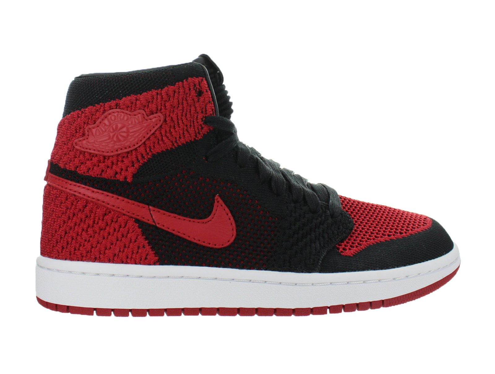 Kids Air Jordan 1 Retro Flyknit GS Banned Black Varsity Red White 9197 Walmart