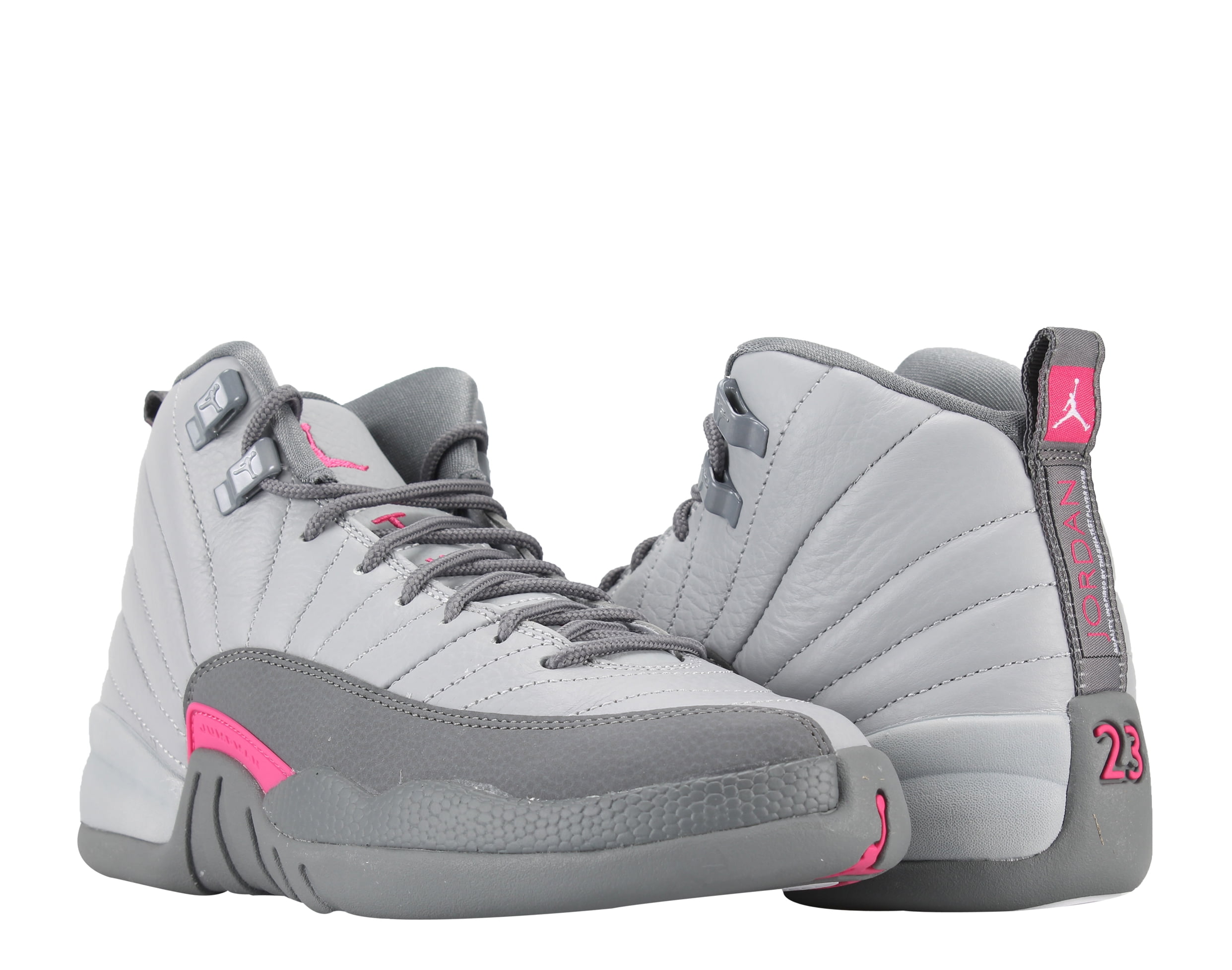 Kids Air Jordan 12 XII Retro (GS) Wolf Grey - Vivid Pink Kids Air Jordan 12 XII Retro (GS) Wolf Grey - Vivid Pink