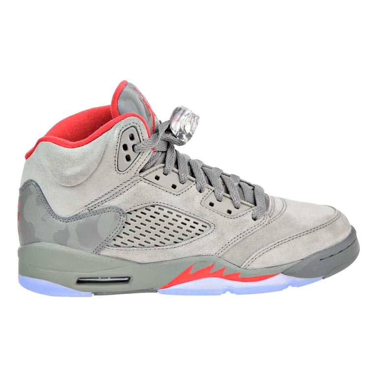 Kids Air Jordan 5 V Retro GS Camo Dark Stucco Fire Red 440888-051 