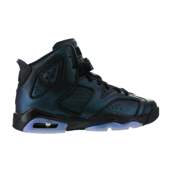Kids Air Jordan Retro 6 VI GS All Star Chameleon Black Metallic Silver