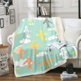 thumbnail image 1 of Airplane Throw Blanket Queen Size,Cartoon Aircrafts Print Fleece Blanket for Teens ,Cute Flying Plane Blanket Kawaii Planes Clouds Plush Blanket Airplane Decor Room,Green, 1 of 6