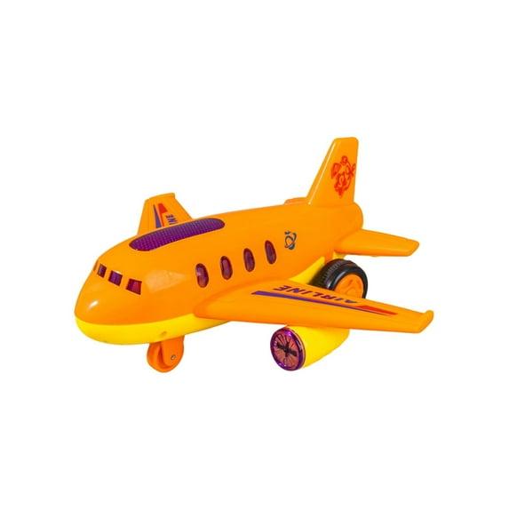 Kids Airplane Toys, Friction Powered Toddler Toy Airplane with Colorful LED Flashing Light, Gift for Boys Girls Ages 3-12