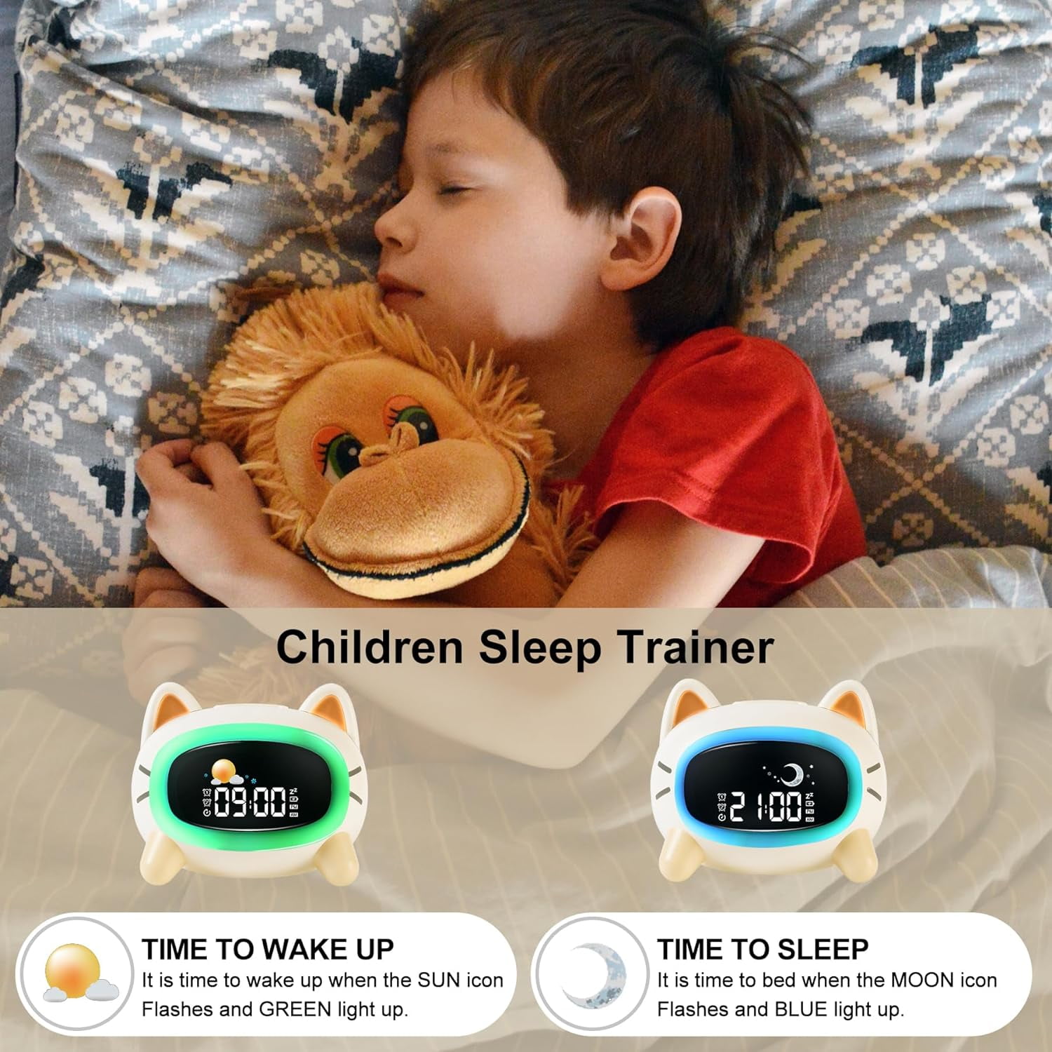 Kids Alarm Clock Ok To Wake Alarm Clocks For Kids Toddlers Night Light Clock For Be[1079