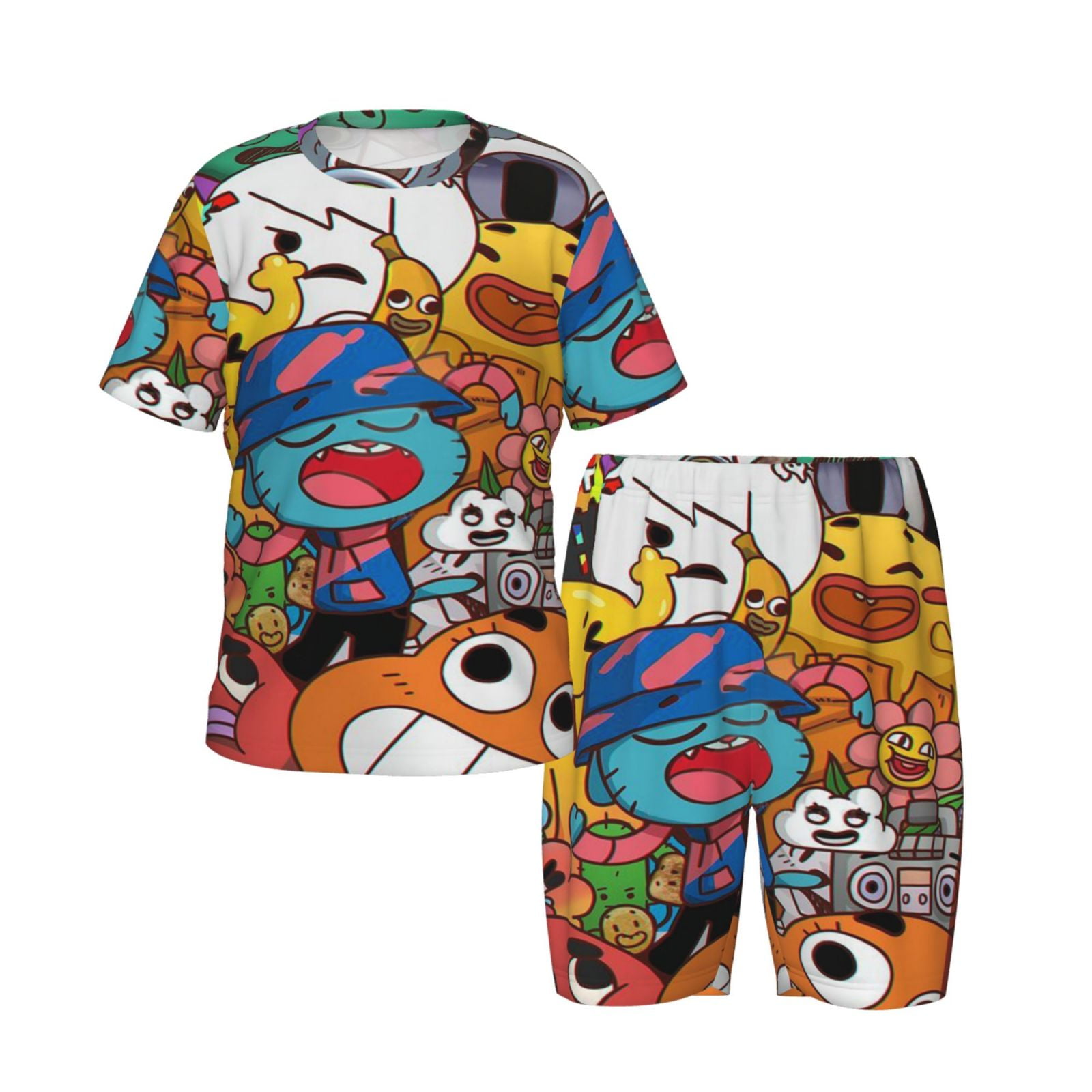 Kids Amazing World of Gumball T Shirts Set Cute Short Sleeve Pajamas ...