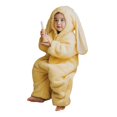 thumbnail image 1 of Kids Animal Costumes Fuzzy Baby Easter Bunny Romper Long Ear Rabbit Hoodie Romper Jumpsuit with Zipper, 1 of 9