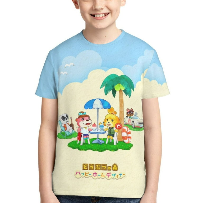Kids Animal Crossing Shirts 3D Printing Cartoon T Shirt Casual Top