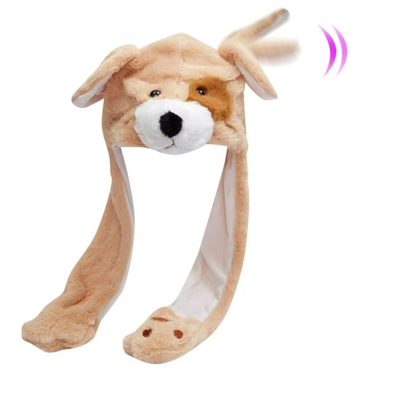 Kids Animal Hat With Plush Moving Ears Jumping Beating Hat Dress Up Birthday Gift Hats For Kids