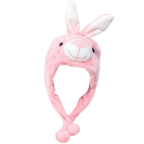 Kids Animal Hats Toddler Boys Girls Flannel Rabbit Cute Plush Hat with Ear Flap Unisex Funny Christmas Party Fleece Cap