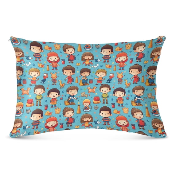Kids Animal Toys Plush Pillow Cases Queen Size Ultra Soft Warm Pillowcases with Zipper 20"x30"
