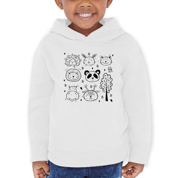 Kids Animals Drawing Hoodie Toddler -Image by Shutterstock,  2 Toddler