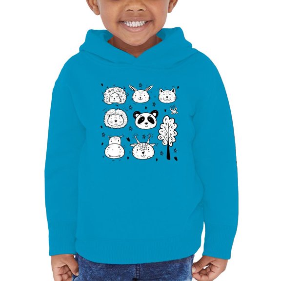 Kids Animals Drawing Hoodie Toddler -Image by Shutterstock,  5 Toddler
