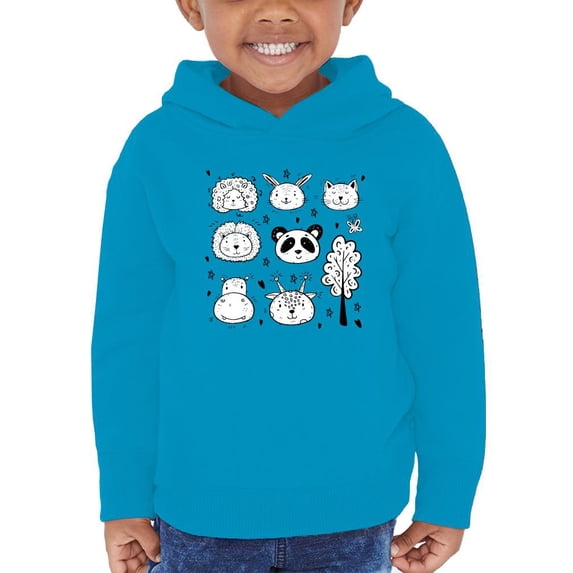 Kids Animals Drawing Hoodie Toddler -Image by Shutterstock, 5 Toddler