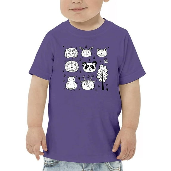 Kids Animals Drawing T-Shirt Toddler -Image by Shutterstock, 4 Toddler
