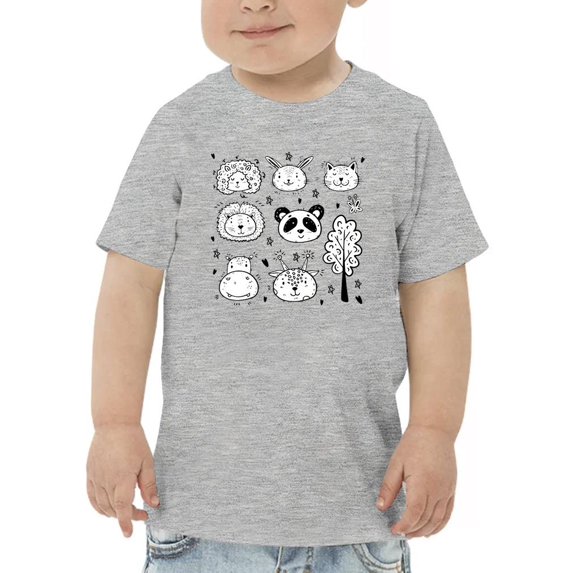 Kids Animals Drawing T-Shirt Toddler -Image by Shutterstock, 5 Toddler