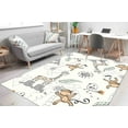 thumbnail image 1 of Kids Animals Rugs, Baby Room Rug, Soft Tones Rugs, Kids Rugs, Door Mat, Nursery Rug, Giraffe Rug, Salon Rug, Gift For Her, Cute Monkey Rug, 2.6'x5' - 80x150 cm, 1 of 4