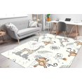thumbnail image 1 of Kids Animals Rugs, Baby Room Rug, Soft Tones Rugs, Kids Rugs, Door Mat, Nursery Rug, Giraffe Rug, Salon Rug, Gift For Her, Cute Monkey Rug, 3.3'x6.5' - 100x200 cm, 1 of 4