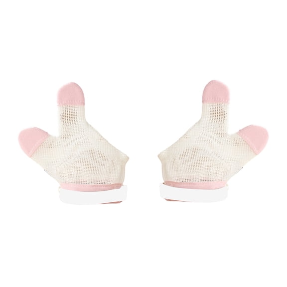 Kids Anti - Nail Biting Finger Guards, 2 - Finger Protectors With Breathable Mesh Design, For Toddlers Children Girls In Warm Pink Xs Size
