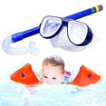 thumbnail image 1 of Kids Anti-fog Swimming Glasses Diving Goggle Snorkeling Mask Underwater Accessories Set, 1 of 7