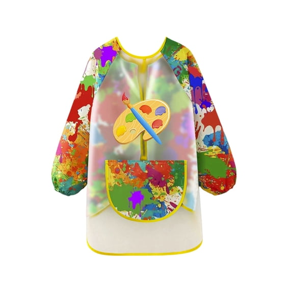 Kids Apron Long Sleeve Smock Unisex Toddler Painting Cooking Art ...